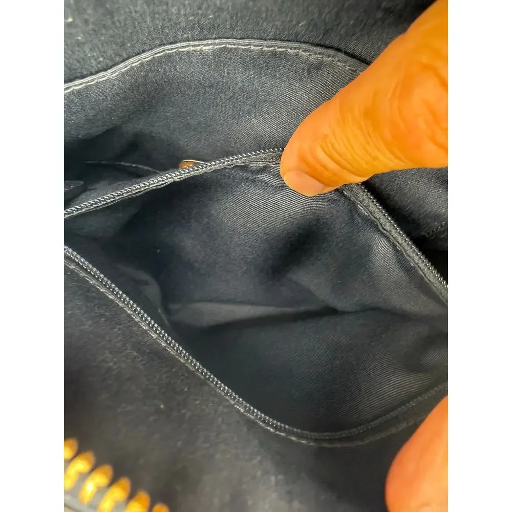 Coach Mini Cora Domed Satchel Midnight Navy Chalk Leather Crossbody F34517⁠